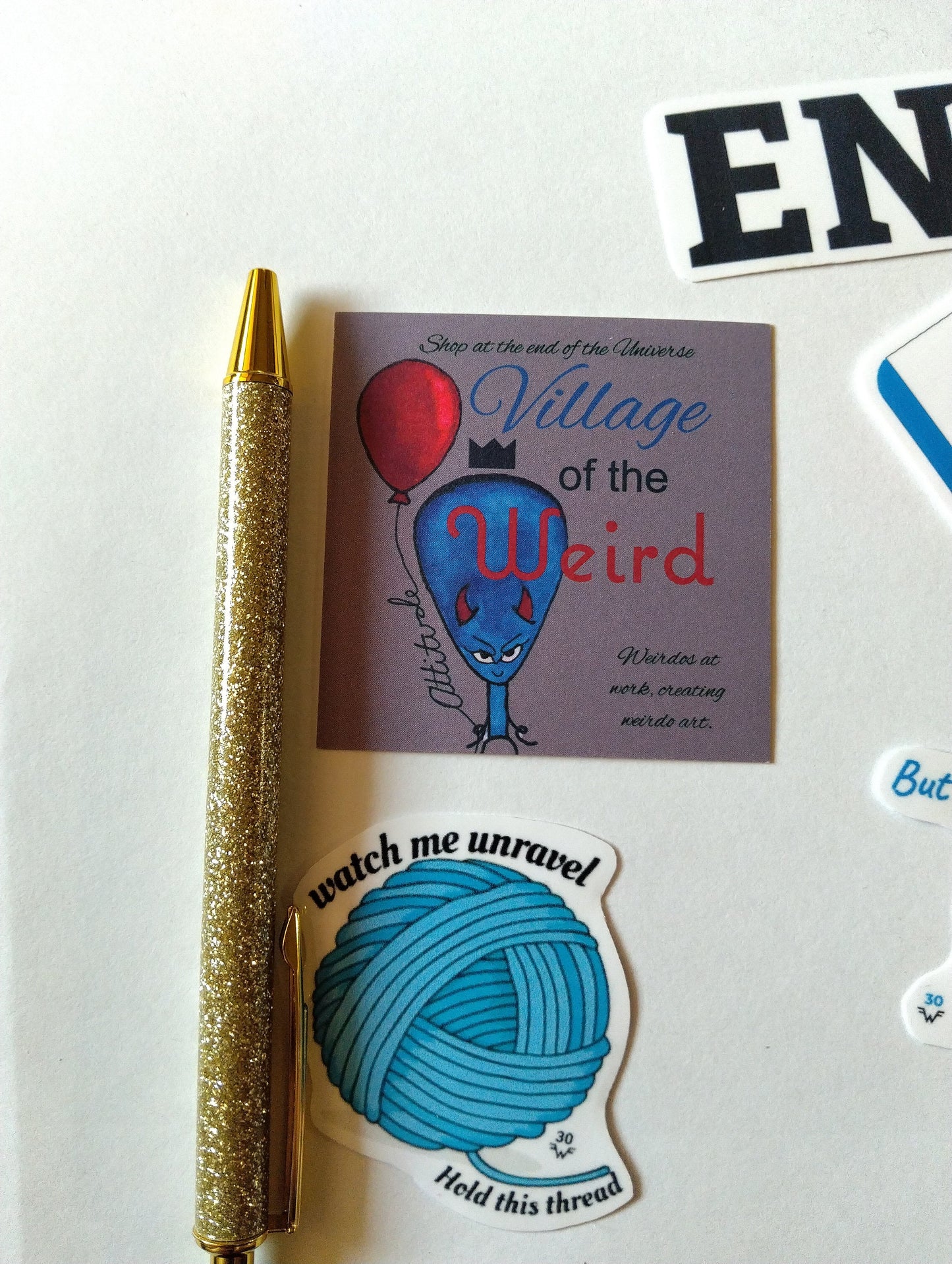 Weezer - The Sweater Song - sticker - Watch me unravel - village of the weird