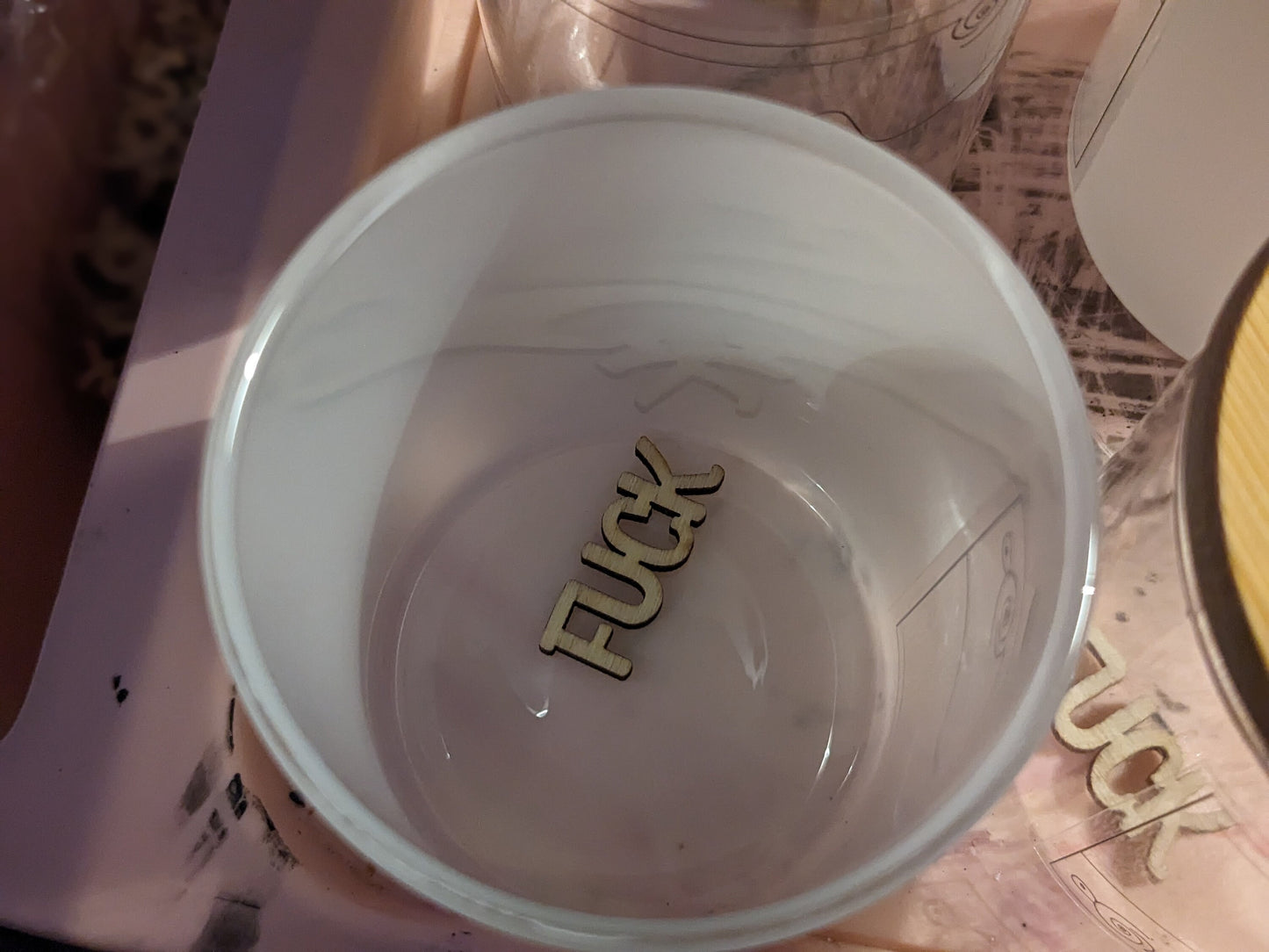 My Fucks To Give Jar - Gag Gift Funny Gift - My Last Fuck - White Elephant Gift - Glass Jar of Wooden Fucks