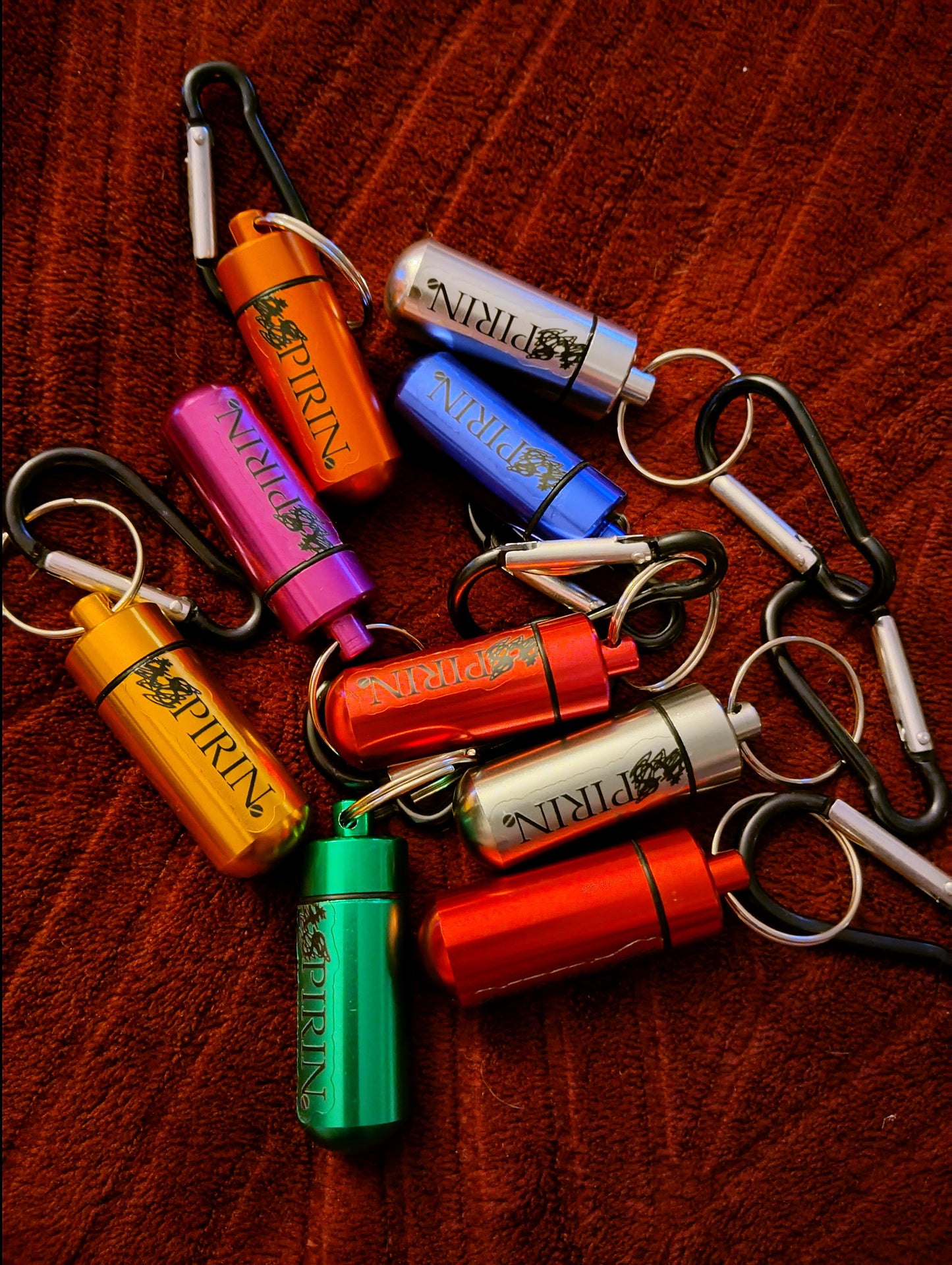 Pirin Tablets pill bottle keychain - The Birdcage - Pirin Tablets