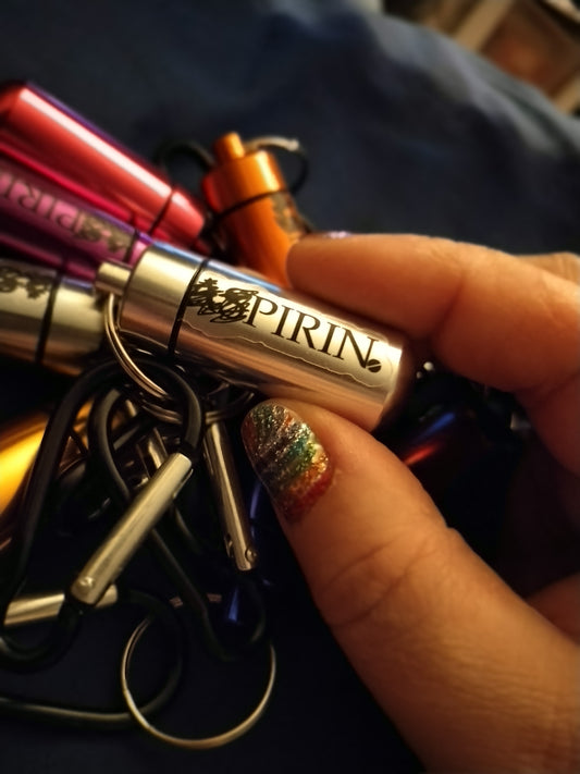 Pirin Tablets pill bottle keychain - The Birdcage - Pirin Tablets