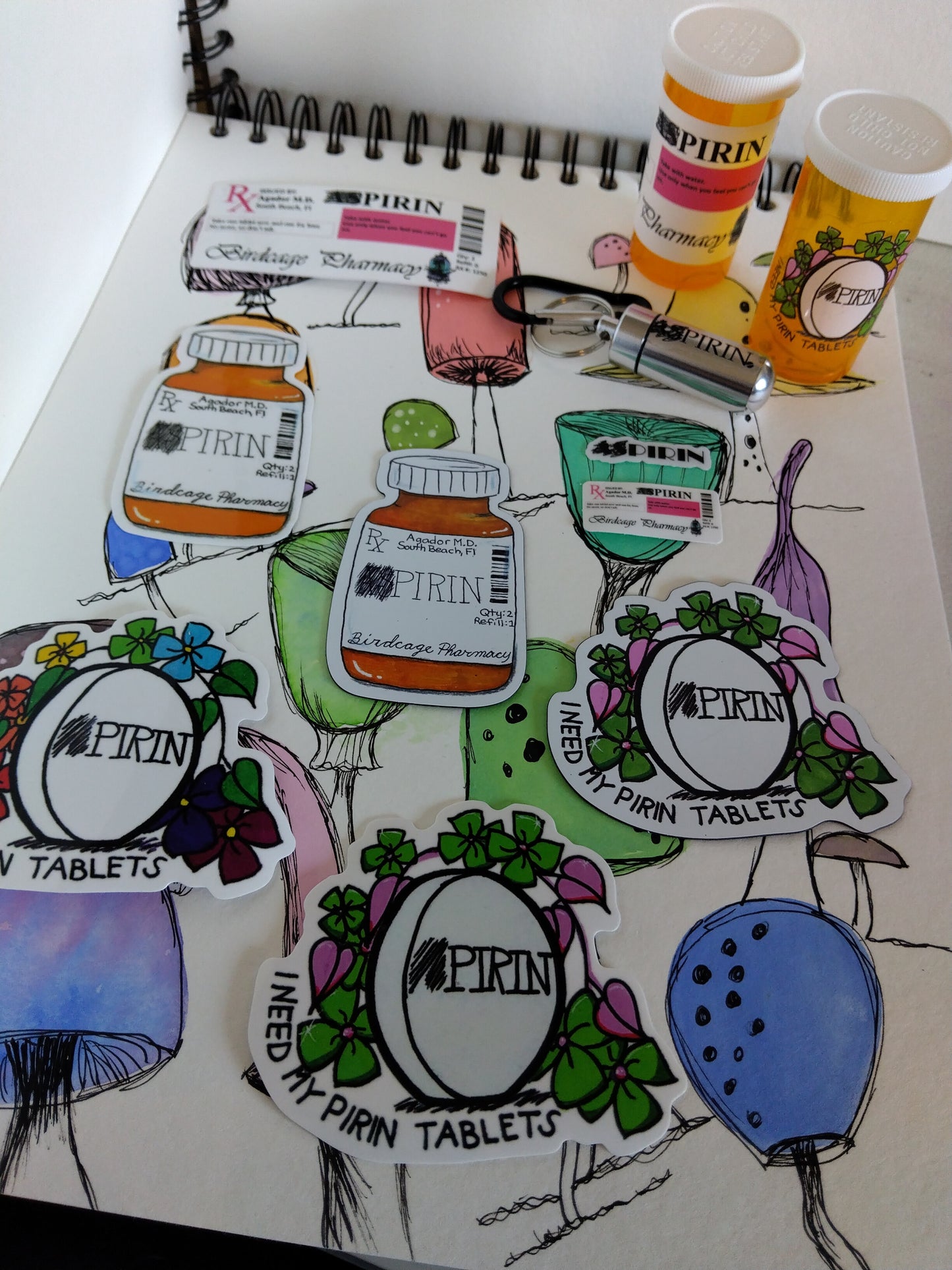 Pirin Tablets - The Birdcage - Pirin Tablets sticker