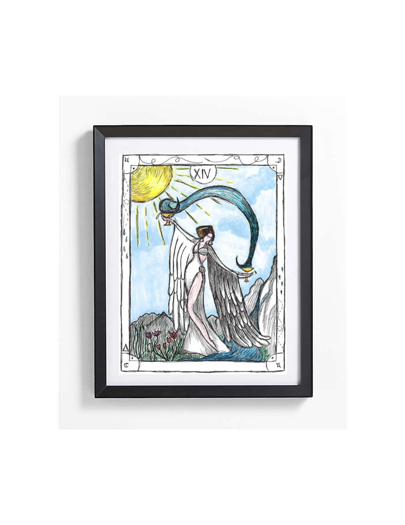 Tarot Card print - hand painted tarot card print 8x10