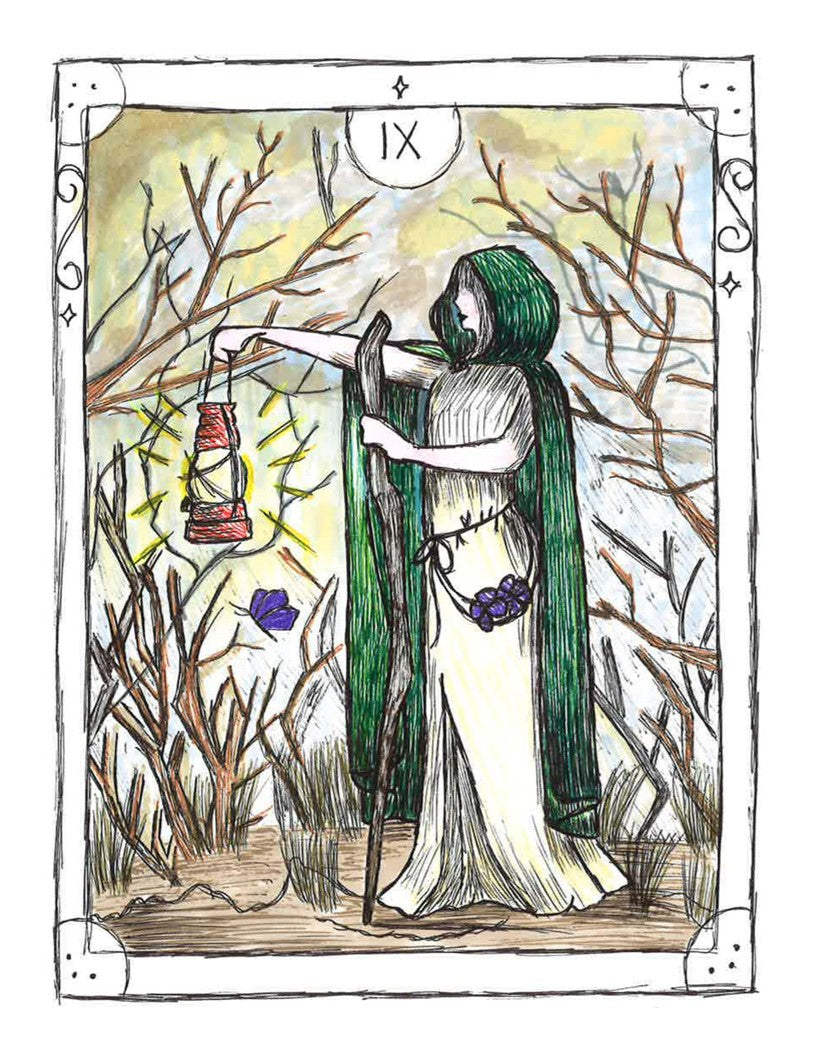 Tarot Card print - hand painted tarot card print 8x10