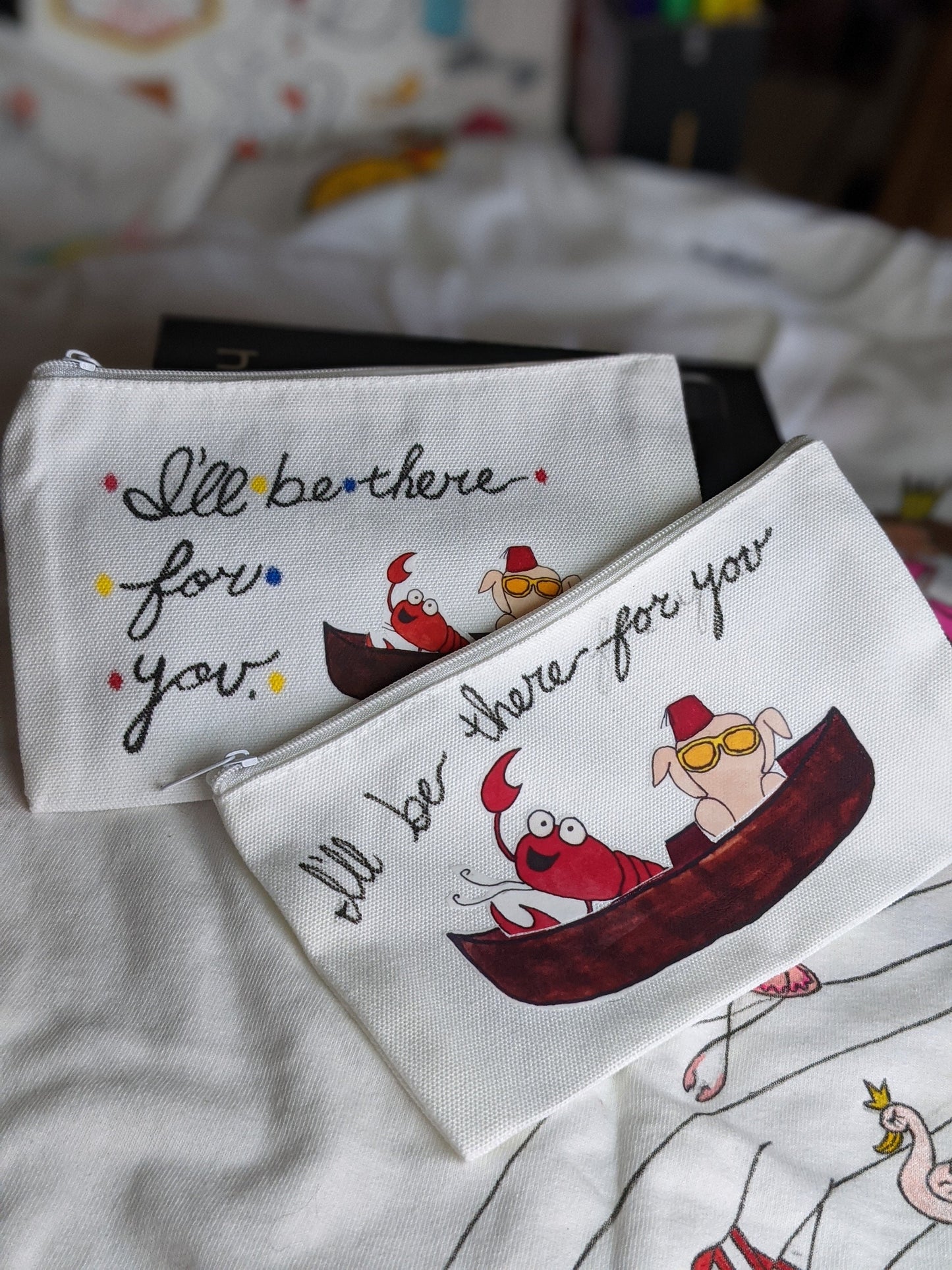 Friends pouch - chick and duck - Friendsgiving - I'll be there for you