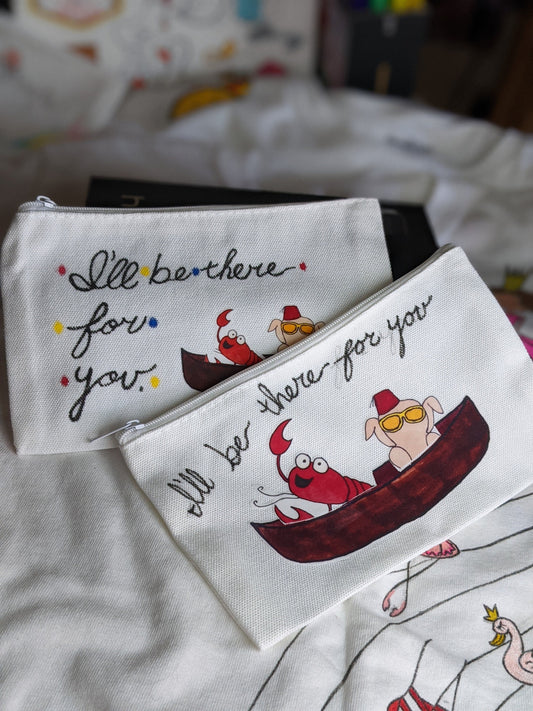 Friends pouch - chick and duck - Friendsgiving - I'll be there for you