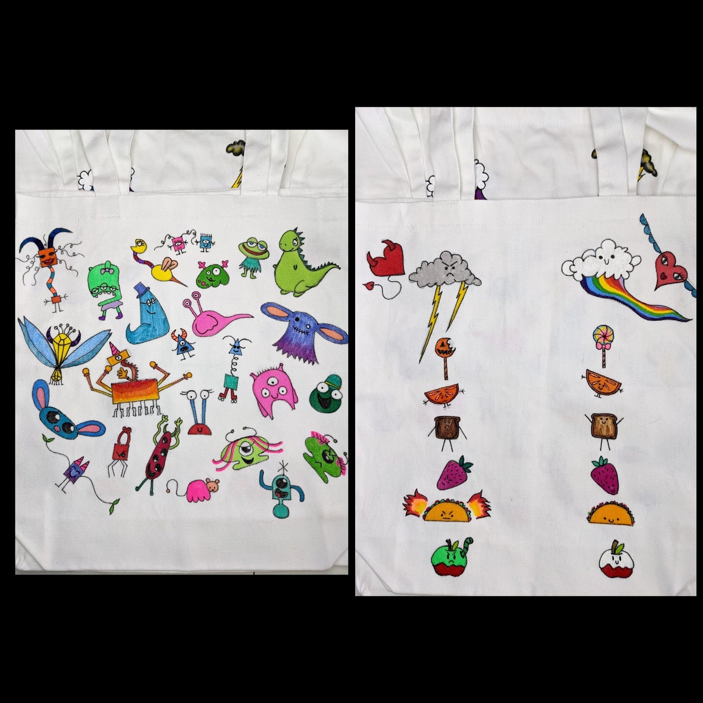 Imaginary Friends tote - IF - little monsters tote bag - village of the weird