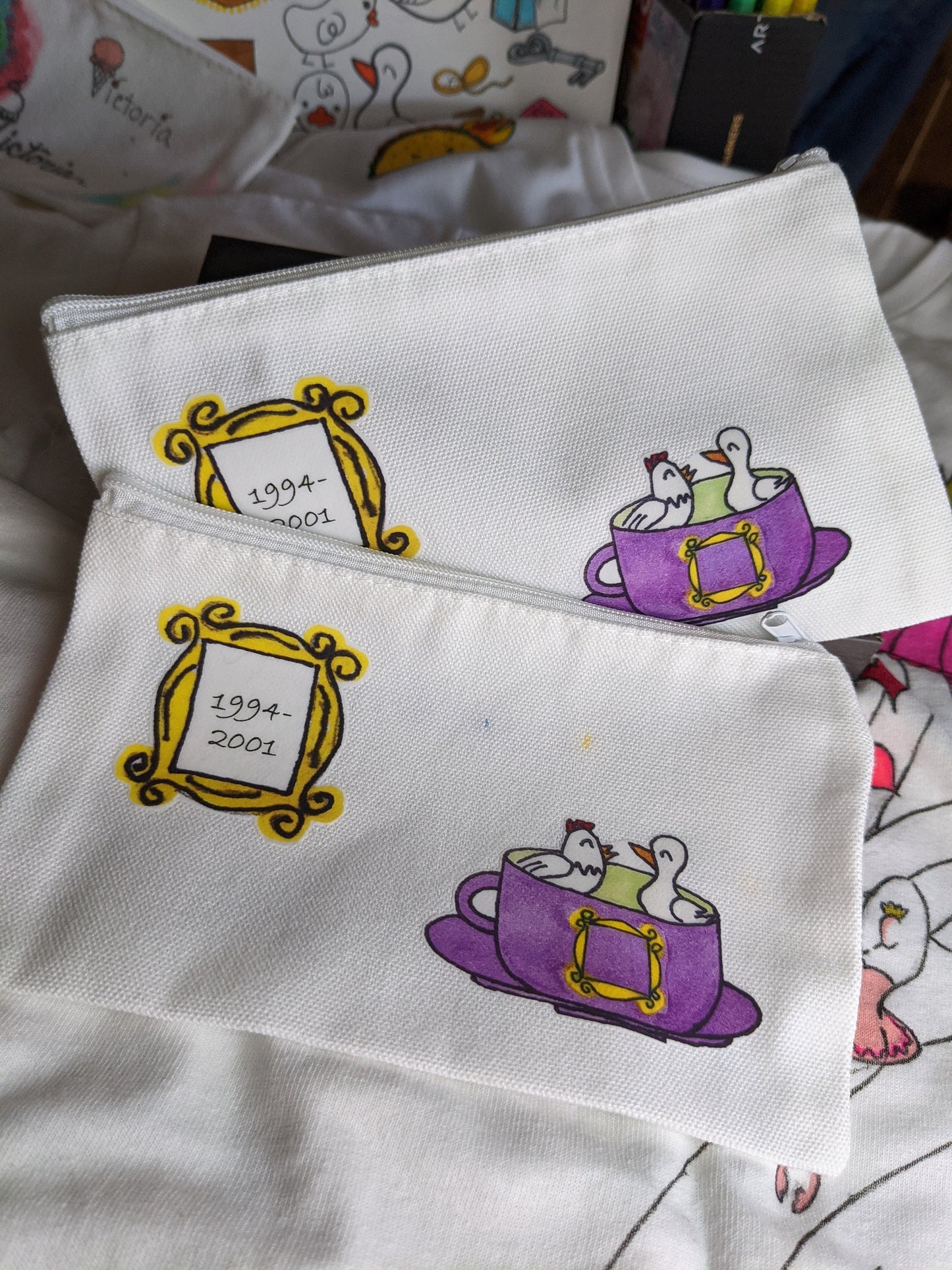 Friends pouch - chick and duck - Friendsgiving - I'll be there for you