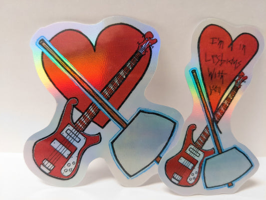 Scott Pilgrim vs the World sticker - Ramona Flowers hammer - I'm in lesbians with you