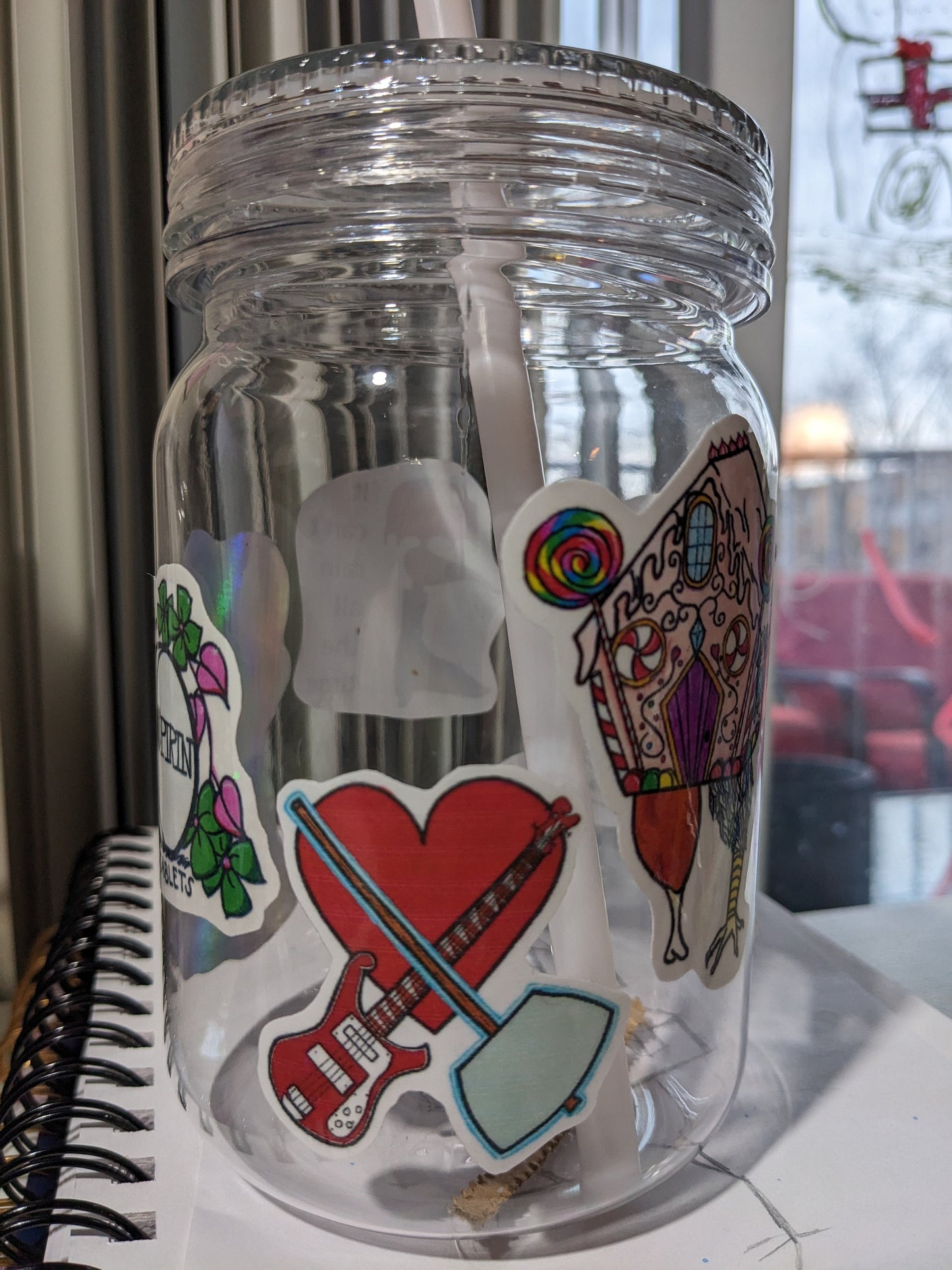 Scott Pilgrim vs the World sticker - Ramona Flowers hammer - I'm in lesbians with you