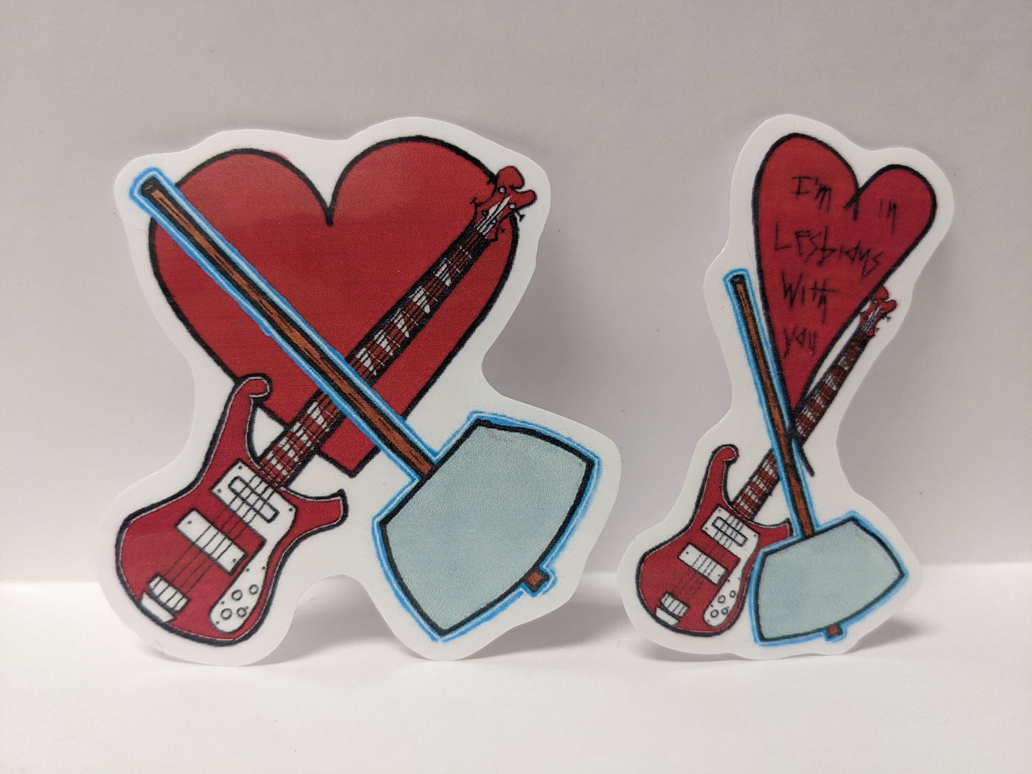 Scott Pilgrim vs the World sticker - Ramona Flowers hammer - I'm in lesbians with you