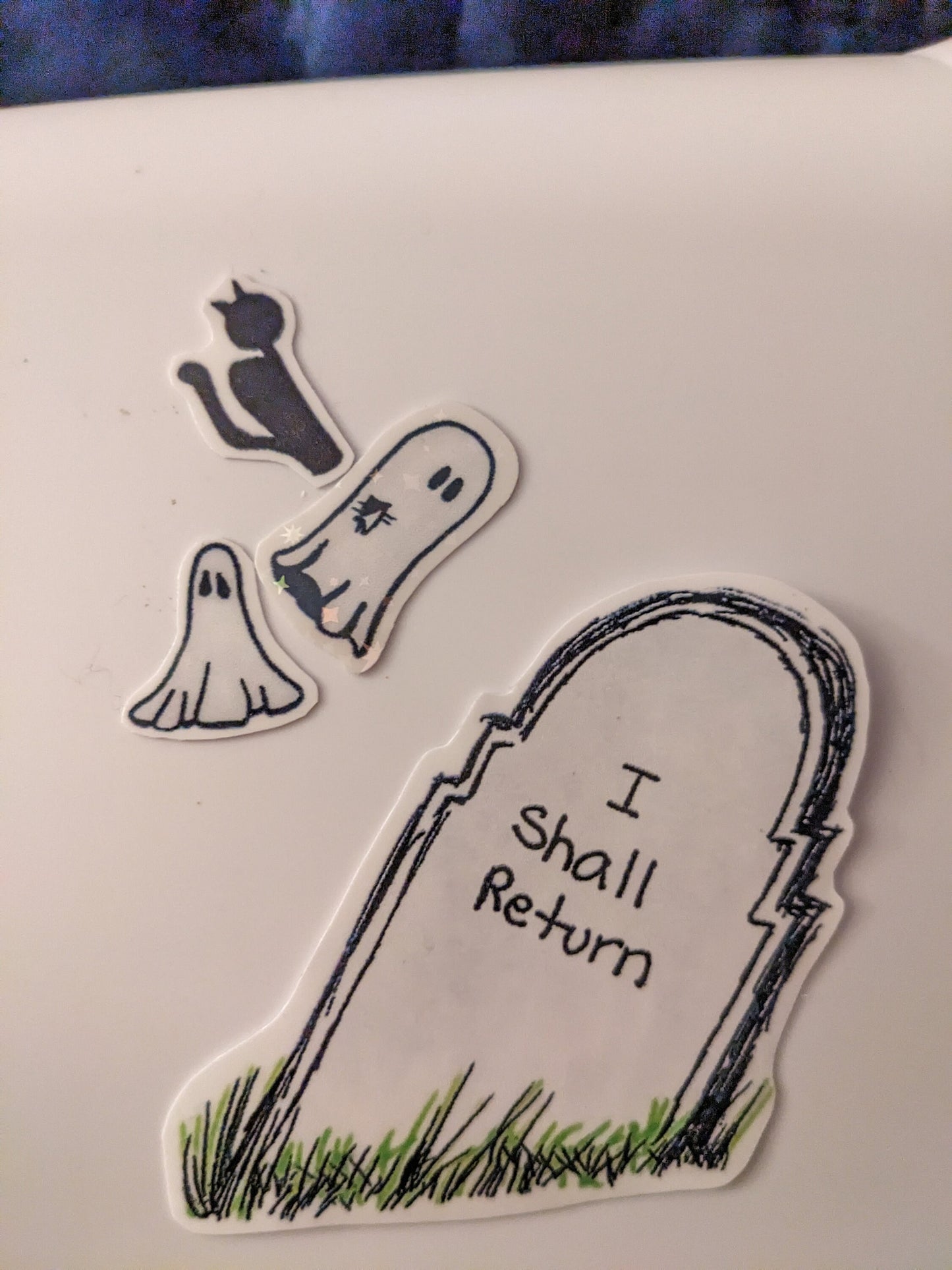 Tombstone sticker - dark comedy - cemetery stone sticker