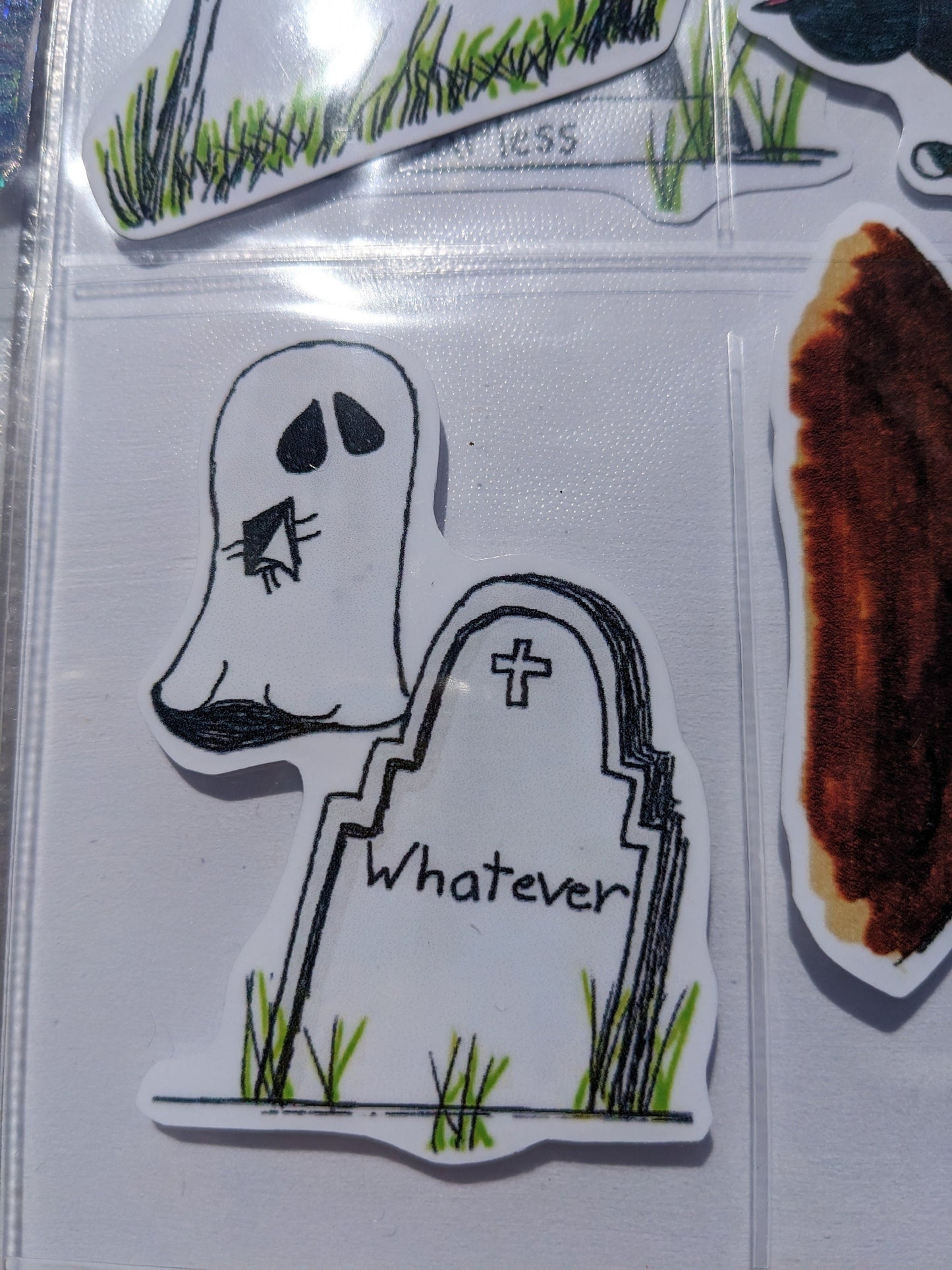 Whatever Tombstone sticker - dark comedy - cemetery stone sticker