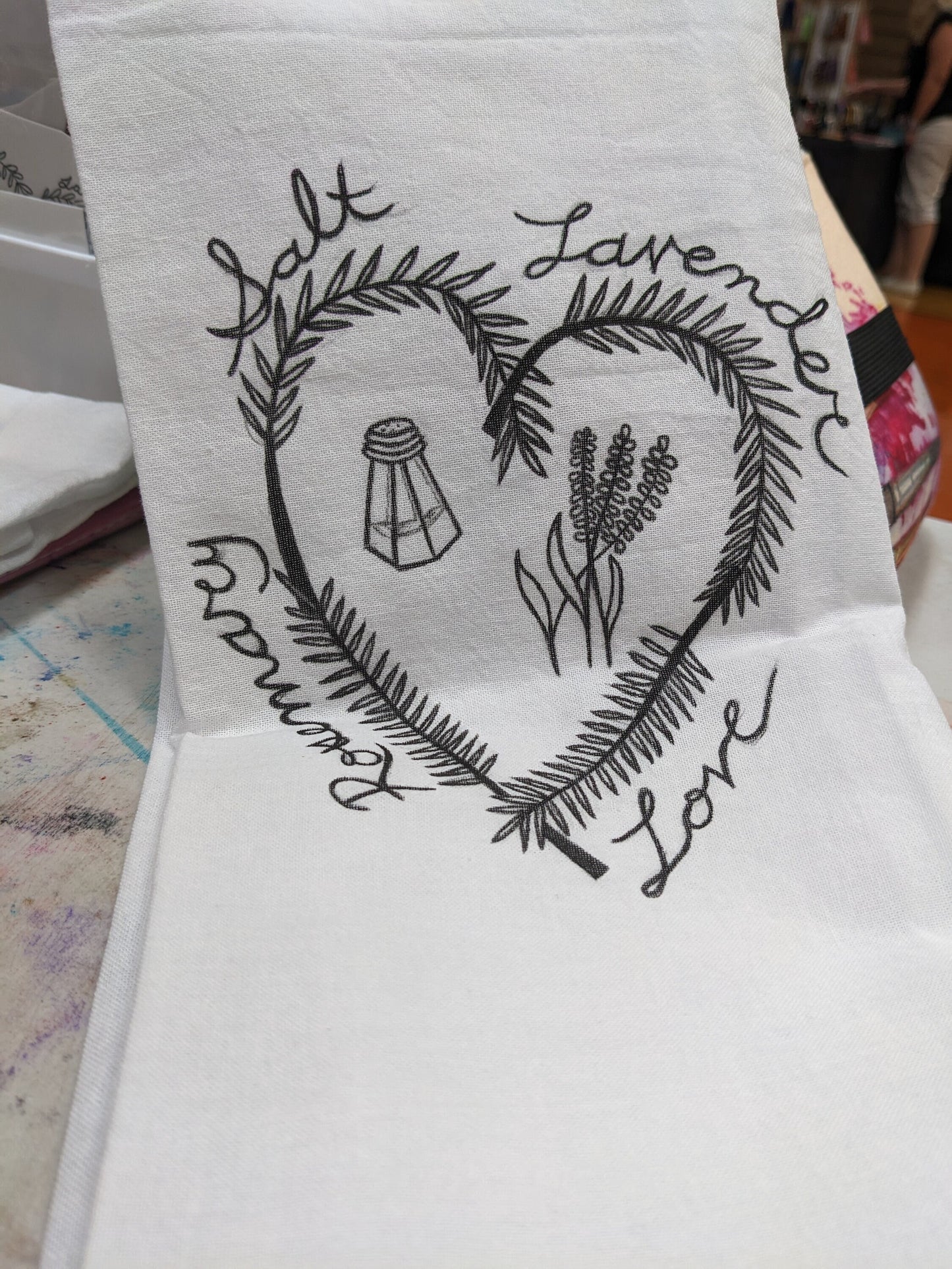 Practical Magic kitchen towel - bar towel - rosemary salt lavender love - sisters - tea towel