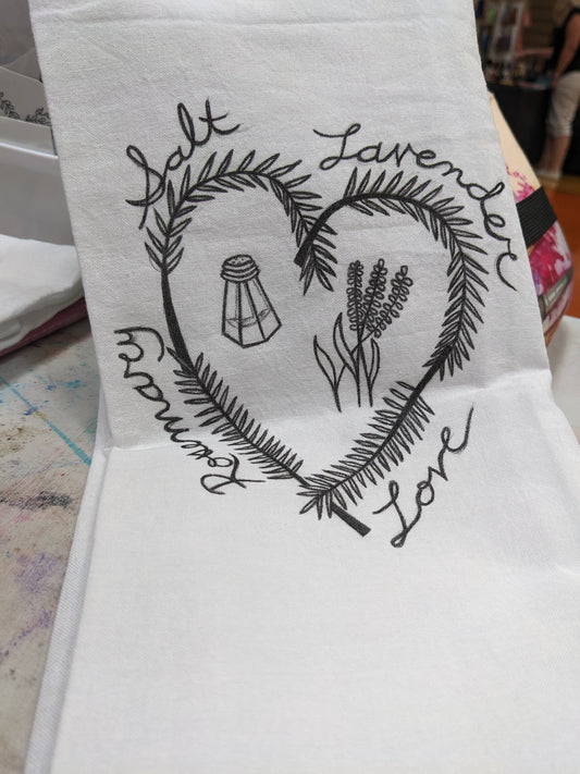 Practical Magic kitchen towel - bar towel - rosemary salt lavender love - sisters - tea towel