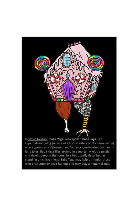Baba Yaga art print - Witches - Baba Yaga House wall art