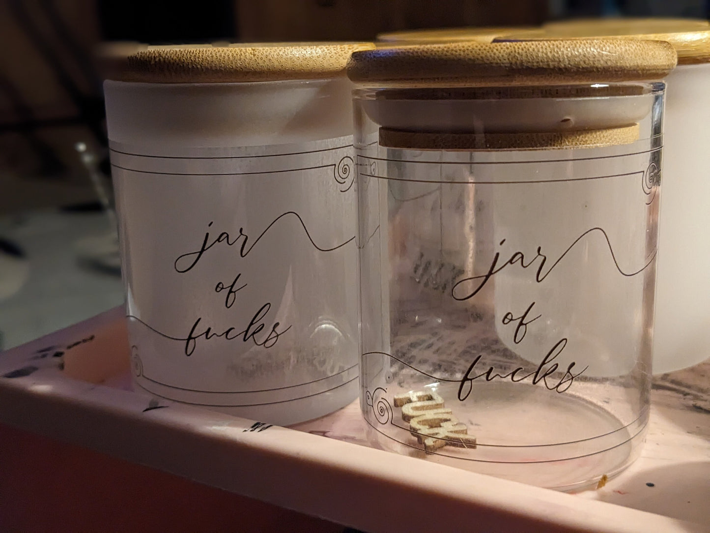 My Fucks To Give Jar - Gag Gift Funny Gift - My Last Fuck - White Elephant Gift - Glass Jar of Wooden Fucks