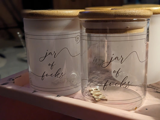 My Fucks To Give Jar - Gag Gift Funny Gift - My Last Fuck - White Elephant Gift - Glass Jar of Wooden Fucks