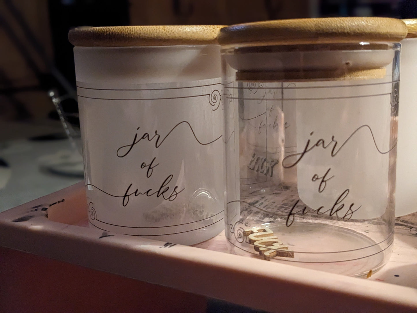 My Fucks To Give Jar - Gag Gift Funny Gift - My Last Fuck - White Elephant Gift - Glass Jar of Wooden Fucks