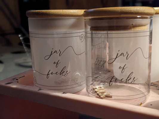My Fucks To Give Jar - Gag Gift Funny Gift - My Last Fuck - White Elephant Gift - Glass Jar of Wooden Fucks