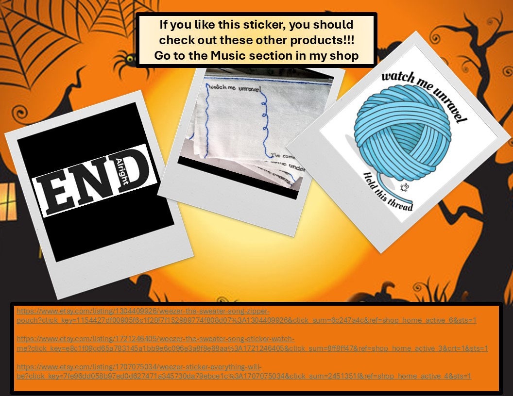 Weezer - 3 sticker set - Blue Album set - villlage of the weird