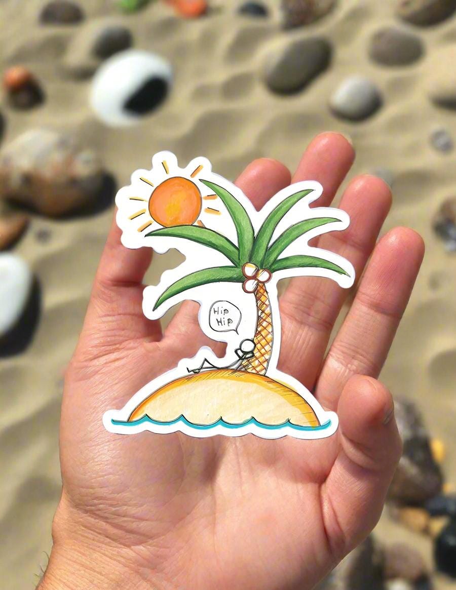 Weezer - Islands in the sun sticker - villlage of the weird