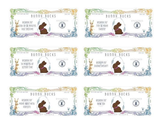 Easter Bunny Bucks Printable - Bunny Bucks - Bunny Money - Activity Coupon