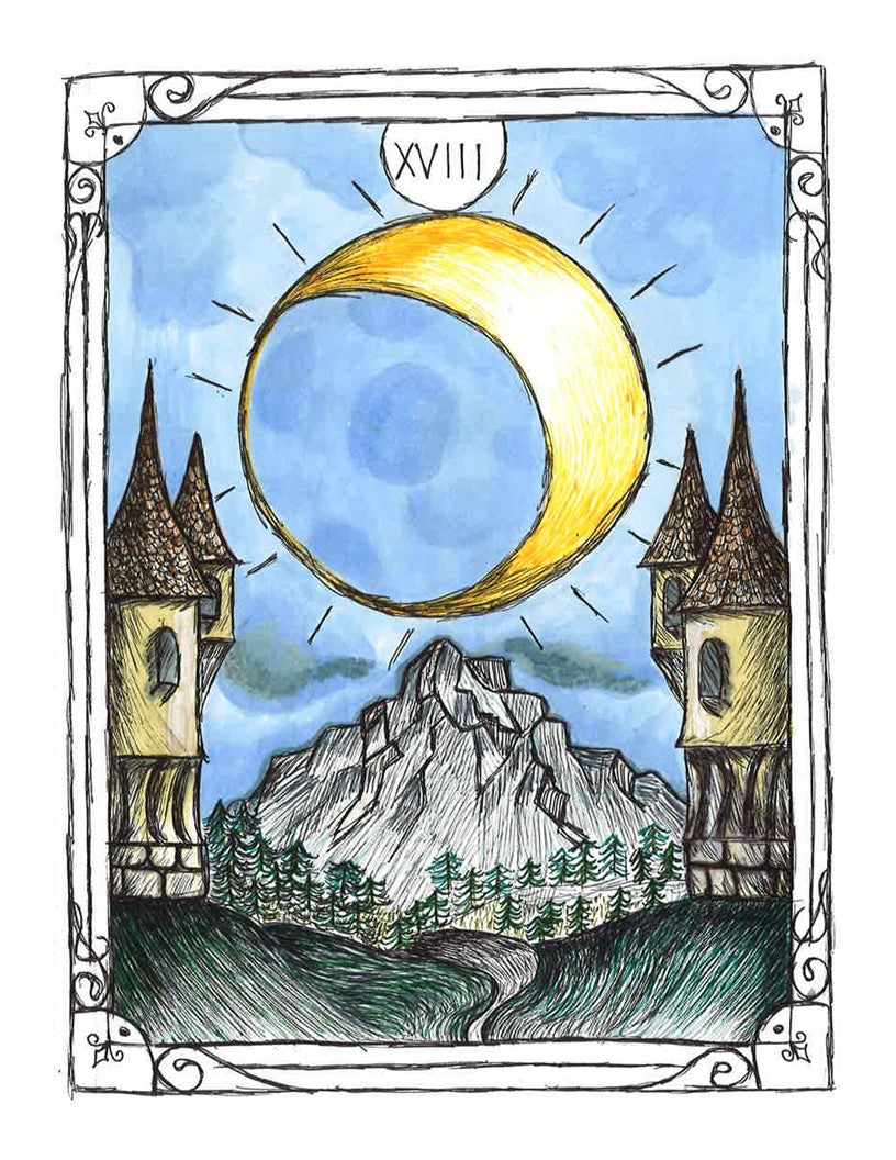 Tarot Card print - hand painted tarot card print 8x10
